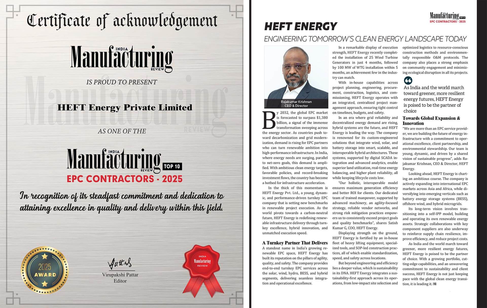 HEFT Energy Press Release HEFT Energy Press Release